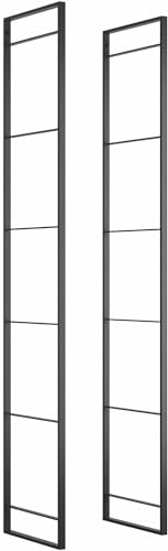 Emuca - Structure for bookcases, Ladder Shelf, Industrial style Storage Rack, 1150 mm (45,3 inch) height, Steel, Black finish