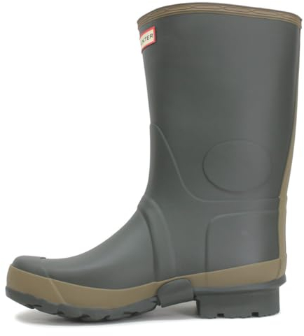 HUNTER Uomo Field Gardener Tall Rubber Dark Olive Clay Stivali 43 EU