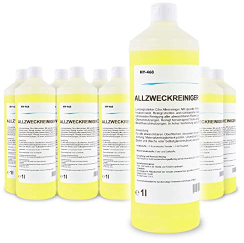 12 x 1 Liter Allzweckreiniger - Citro | streifenfreier Glanz | löst gründlich Fett- & Ölverschmutzungen | besonders materialschonend |Profi Qualität - MADE IN GERMANY