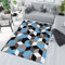TAPISO Maya Teppich Kurzflor Modern Grau Weiß Blau Schwarz Geometrisch Gitter Figuren Design Wohnzimmer Schlafzimmer ÖKOTEX 250 x 300 cm