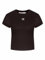 Calvin Klein Donna T-Shirt Maniche Corte CK Rib Baby Tee Corta, Nero (CK Black), XL