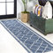 JONATHAN Y SMB129C-210 Derya Tribal Diamond Trellis Indoor Outdoor Area Rug Bohemian Contemporary Easy Cleaning Bedroom Kitchen Backyard Patio Non Shedding, 2 X 10, Blue/Ivory