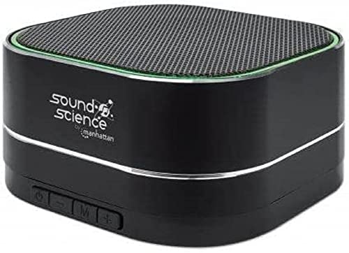 Manhattan Sound Science Metallic LED Bluetooth®-Lautsprecher, Schwarz