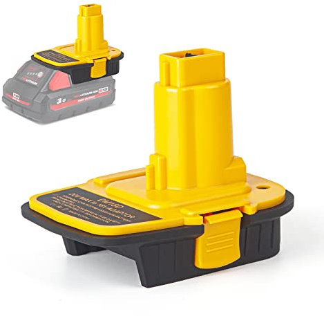Echoyee DM18D Battery Adapter for DeWalt 20v Max to 18v, for Milwaukee M18 18v Lithium Battery, Convert to DC9096, fit for DeWalt 18v XPR Ni-Cd Cordless Tools, Upgraded Version of DCA1820, 1Pcs