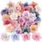 YUANHEHE Kunstblumen Basteln Blumenköpfe 50 Stück Blüten Seidenblumen Blumen Köpfe Künstliche Blume Blütenköpfe Deko Kunstblumen Köpfe Blumen Rosen Für DIY Hochzeit Party Dekoration Handwerk