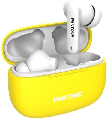 Celly, Auricolari Bluetooth In-Ear Pantone con Portata di 10 m, Auricolari Wireless Fino a 5 Ore di Riproduzione con Modalità Stereo Disponibile, Dimensioni Compatte, Giallo