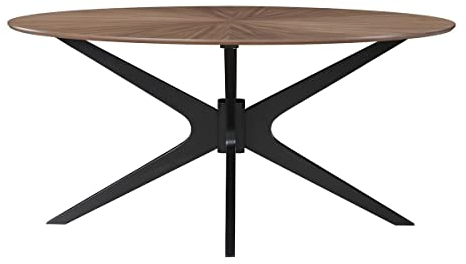 Miliboo Table à Manger Design Ovale Noyer L160 cm DIELLI