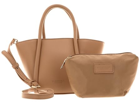 SEIDENFELT MANUFAKTUR Umhängetasche Lyngby Mini Shopper Cookie Dough/Gold beige