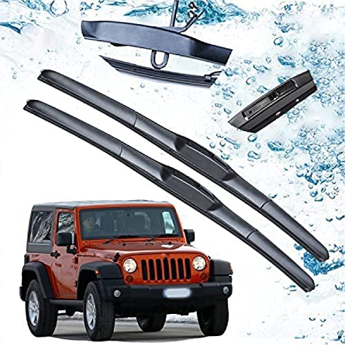 Scheibenwischer für Jeep für Wrangler JK 2007 2008 2009 2010 2011 2012 2013 2014 2015 2016 2017 Zubehör Frontwischerblattbürsten für Auto UJ
