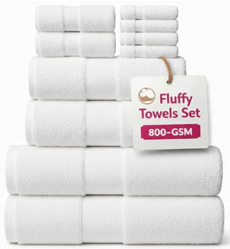 EDB Premium Super Jumbo Extra Large Bath Sheet 100% Egyptian Cotton 800-GSM Soft Towels Quick Dry Highly Absorbent Face Cloth, Hand Towel, Bath Towel Hotel, Gym Quality (2X Bath Towel, White)