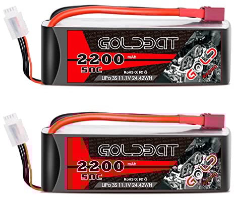 GOLDBAT 3S Lipo Battery 35C 2200mAh 11.1V RC Lipo Battery with Deans Plug Soft Case battery for Airplane RC Quadcopter Helicopter FPV Drone(2 Packs)