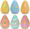HADCKJA Aufblasbare Ostereier-Dekorationen, Oster-aufblasbare Gegenstände, Outdoor-Dekoration, bunte Eier, Ornamente für Hof, Rasen, Garten, Party-Sets, 6 Stück