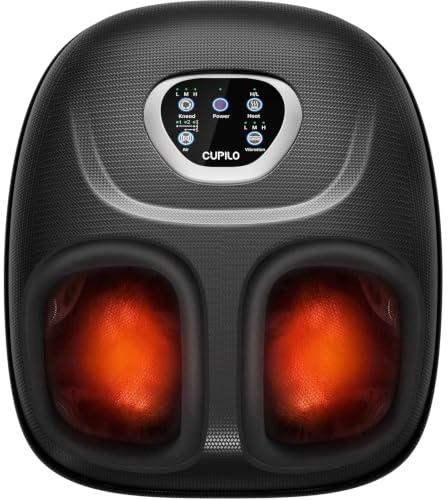 CuPiLo Foot Massager FSA Eligible HSA, 2026 Upgraded Mothers Day Gifts for Mom, Feet Massager with Heat for Plantar Fasciitis Relief, 5 Levels Compression & Vibration Massage for Neuropathy