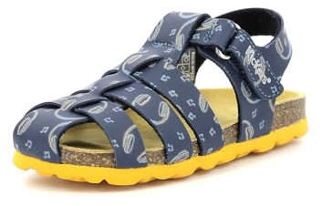 KICKERS Garçon Unisex Kinder SUMMERTAN Sandale, Marine Musique, 24 EU