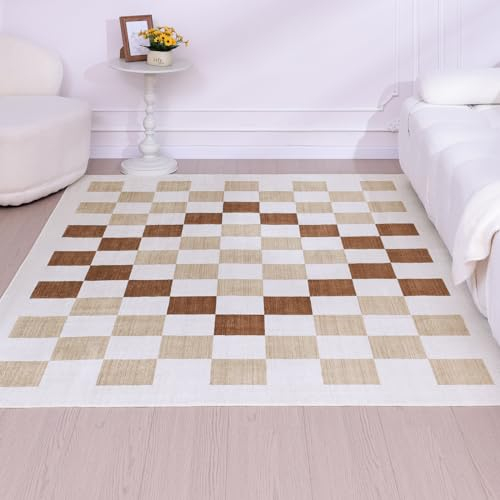iHeroo Kurzflor Teppich für Wohnzimmer und Esszimmer, 160x230cm Weicher Teppich aus Polyester, Rutschfester und waschbarer Teppich im modernen Design, Ruggable Teppich, perfekt für Zuhause