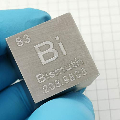 BBAUER Metall Element Würfel, Dichte Würfel Periodensystem Geeignet Für Co-Working Spaces Und Klassenzimmer/Bismuth/1In
