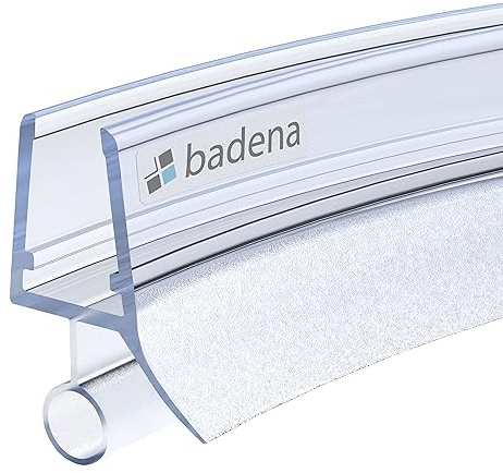 Badena® Duschdichtung für 6mm 8mm Duschtüren vorgebogen I 100cm Duschtürdichtung Glastür I Duschkabinen Dichtung I Ersatzdichtung Dusche
