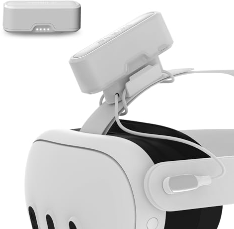 Hibloks 18W Fast Charging Battery Pack for Oculus Quest 3, 5000mAh Extension Power Supply Is Suitable for Meta Quest 3/2 Accessories, Gives Your VR Device an Additional 2-3 Hours of Playback Time