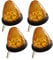 XENITE Marker Lights 4Pcs 12V 3W Bernsteinfarbene -runde Bienenstock-Kegel-Seitenmarkierungs-Licht-Tüllen-Umrissleuchte Für Auto-Anhänger-LKW