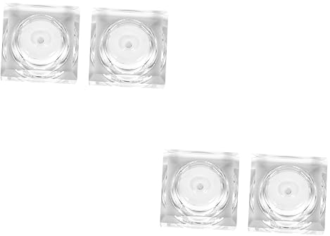 DOITOOL 4 Stück Leuchtender Lampensockel Mini-led-leuchten Led-basis Vase Licht Tischlampe Aus Kristall Vase Led-licht Vase Lampe Weißer Kristall Schwimmbadbeleuchtung Scheinen