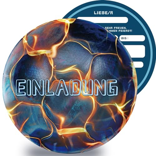NVTRSD 12x Einladungskarten Fussball Einladungskarten Kindergeburtstag Junge, Fußball Einladungskarten Jungen für Jungs und Mädchen - Einladungskarten Geburtstag - Fussball Deko Geburtstag Kinder