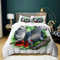 WHUOEUCO Bettwäsche Set Grauer Papageienvogel 135 x 200 cm Bettbezug Set Erwachsene Kinder Weich Atmungsaktiv Microfaser Betten Set mit Reißverschluss und 2 Kissenbezug 80 x 80 cm