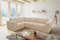 DOMO. collection Ecksofa Portland, Sofa in L-Form, modernes Cord-Sofa, Couch, Ecke, Polsterecke Eckcouch, 277 x 197 x 84 cm (BxTxH), Cord creme