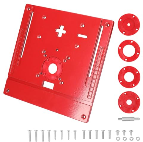 Adjustable Router Table Insert - 2-in-1 Anti-Rust Trim Router Table Plate - Anti-Rust Engraving Machine, Woodworking Metal Trimming Router Plate