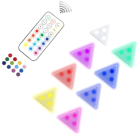 HOMSFOU 1 Satz Dreieckige Schrankleuchte wandleuchte led-light lichter weiches Nachtlicht Schlaffreundliches Nachtlicht Schrankbeleuchtung Lampe mit Fernbedienung nachtlampe PVC Weiß