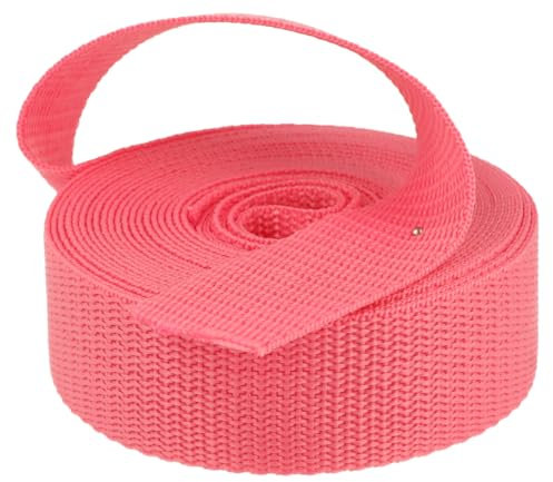 Kacperek - Gurtband Polypropylen - 50m Lang - Stark für DIY Abschleppseile und Gepäckgurt - Gewebeband - Gurtbänder für Taschen, Rucksack Band, Gürtel - Breite 20mm - Rosa