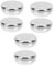 Amosfun 6pcs Stainless Steel Korean Style Rice Bowl with Lids, Insulated Metal Bowls for Serving Rice, Snacks (10cm)