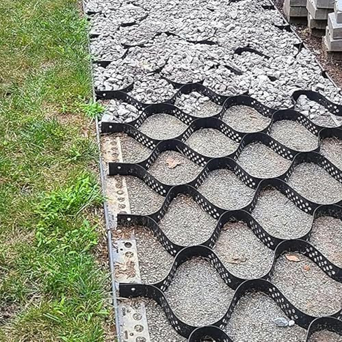 Kiesgitter Geogrids Bodengitter für Kies, Polyethylen-Geogitter-Kies-Stabilisator-Pflaster für Schuppen, Geocell-Gitter für Die Landschaftsgestaltung Von Hochleistungsauffahrten ( Size : 5m x 6m (16.5