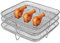 Air Fryer Rack 3Pcs Stackable 8.27 Inch Square Tower Air Fryer Rack Basket Stainless Steel Grilling Rack Air Fryer Accessories for Barbecue Oven 8-Qt Air Fryer Dehydrator Rack Grill Rack Tower Air Fry