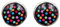 Stechschmuck Ohrstecker Handmade Ohrclips Ohrklemmen Punkte Polka Dots Bunt Konfetti Schwarz Silber Farben Damen Kinder Kitsch Kawaii 1 Paar Größe Wählbar (Ohrclips 12mm)