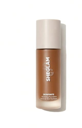 SHEGLAM Skinfinite Hydrating Foundation Flawless Dewy Foundation Hydrating Coverage Invisible Pore Concealer Pore-less Non-Greasy Lightweight Natural Soft Liquid Foundation-Mocha