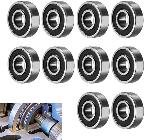10 Stück Kugellager, Rillenkugellager, Kugellager Klein, Bearing, Für DIY, Drehbänke, Motoren, 3D-Drucker, Fräsmaschinen, Verschiedene Mechanische Geräte, Etc (6200 Rs)