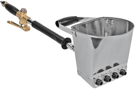 Druckluft Putzwerfer DPW4, Verputzgerät 7-10 bar, 350 L/Min, für Gips-, Kalk- & Lehmputz, Edelstahl, ergonomisch, ideal für Renovierung & Bau