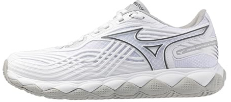 Mizuno Wave Enforce Tour 2 AC Women's Tennis Shoe, All Court Shoe, White-Silver, US Womens 8