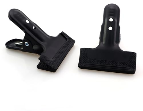 CXMTECH 2PCS Rubber Non Slip Wide Mouth Clips 5.51cm Clamping Diameter Painted Metal Clamp Heavy Duty Spring Loop Binder for Securing Photographic Equipment Backstops and Organizing Cable