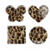 Nail Art Practice Display Stand DIY Training Tips Holder Acrylic Crystal Base Showing Shelf for Home and Manicure Store ABS Material 4pcs Pink Leopard Gold Foil (Leopard print base)