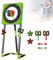 Jeu De Lancer De Hache Et De FléChettes, Jeu De FléChettes Avec 2 Haches, 2 FléChettes à Six éToiles Et 2 FléChettes, Jeu De FléChettes Pliable Et SûR, Pour Enfants, Adultes,Green-Square