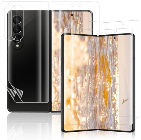 Carantee 2 Pièces Verre Trempé pour Samsung Galaxy Z Fold 4 5G, Doux TPU Film Protection écran Compatible avec Galaxy Z Fold 4 Verre Protection