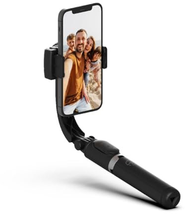 MOBILITY LAB - ML315089 - Estabilizador 3 en 1 - Percha, trípode y estabilizador - Plegable, Compacto, Autonomía 2h, Carga USB-C - Compatibilidad iOS y Android