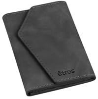 Techmade Etres Smart Wallet – Schlanker RFID-Kartenhalter für Herren • Schnellzugriff • Minimalistisches Design • Icon Easy Edition (Schwarz)