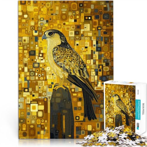 Spielspielzeug Goldener Falke im Gustav-Klimt-Stil Puzzle 1000 Teile für Jugendliche 38x52cm Heimdekoration