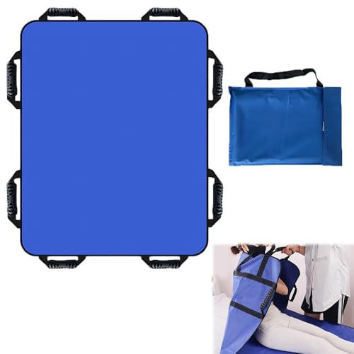 Slide Sheets for Moving Patients on Bed, HOVCEH 100 * 120cm Slide Sheet with Handles, Sliding Sheets for Home Care