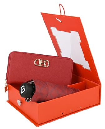 Laura Biagiotti Geschenkset für Damen, PU-Geldbörse und Super Mini Taschenschirm, Elegantes Set