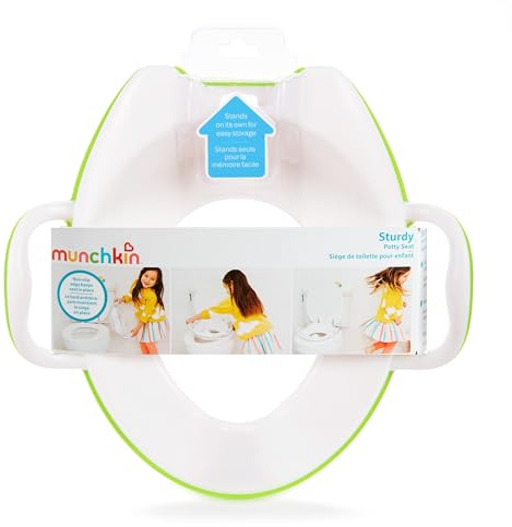 Munchkin Sturdy Potty Seat | Potty Training Toilet Seat with Handles and Legs | Ideal for Toddler and Children | Green