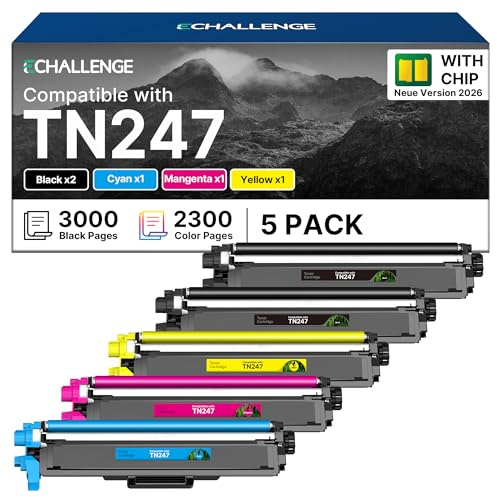 ECHALLENGE tn247 tn243 Kompatibel für Brother TN-243CMYK Toner für Toner Brother MFC L3750CDW L3770CDW MFC-L3750CDW TN 243CMYK TN-247 Toner DCP-L3550CDW HL-L3210CW