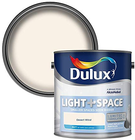 Dulux Light and Space Matt Emulsion Paint For Walls And Ceilings - Desert Wind 2.5 Litres